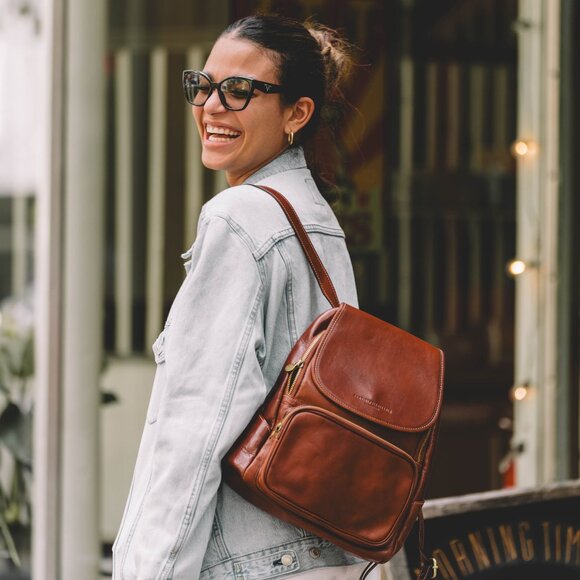 brown italian leather backpack Dark Bucklesbury for Business, Travel & Equipment Luxury Italian Leather Backpack for